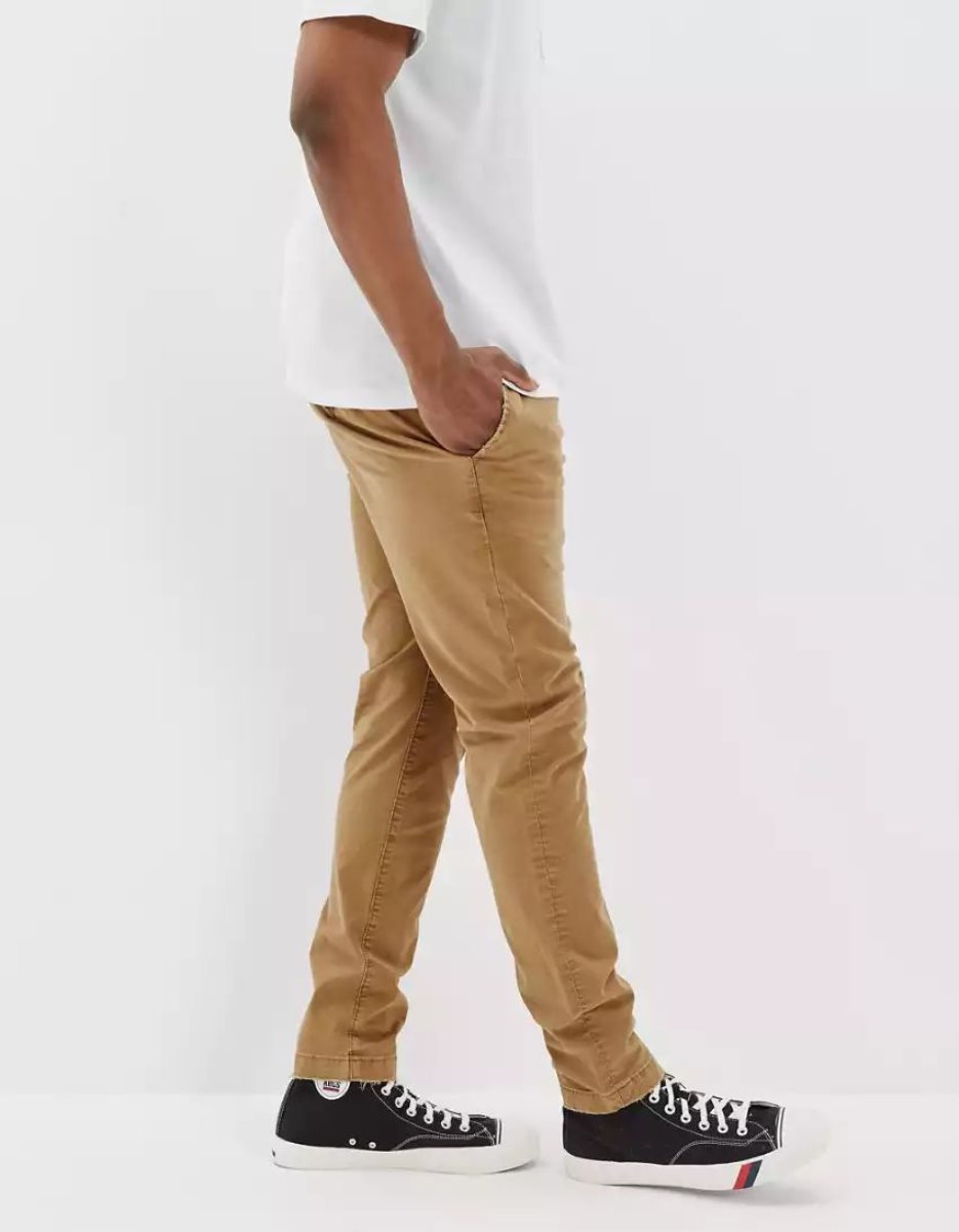 Pantalon American Eagle AE Flex Athlétiques Mince Lived-In Khaki Multicolore Homme | YQZ-06477872